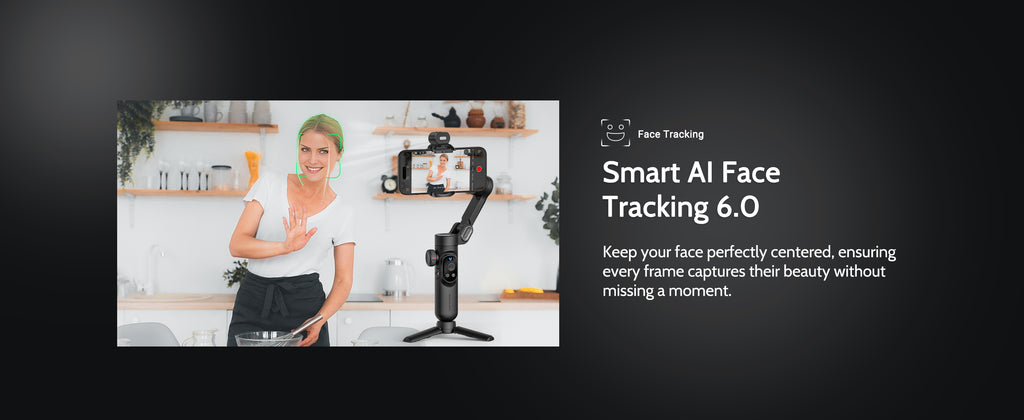 AOCHUAN Smart X Pro 3-Axis Phone Gimbal with Magnetic Fill Light & AI Tracking