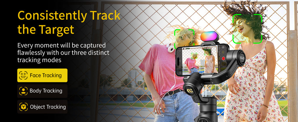 AOCHUAN Professional Gimbal Stabilizer for Smartphone,3-Axis Gimbal for iPhone& Android-Smart S2
