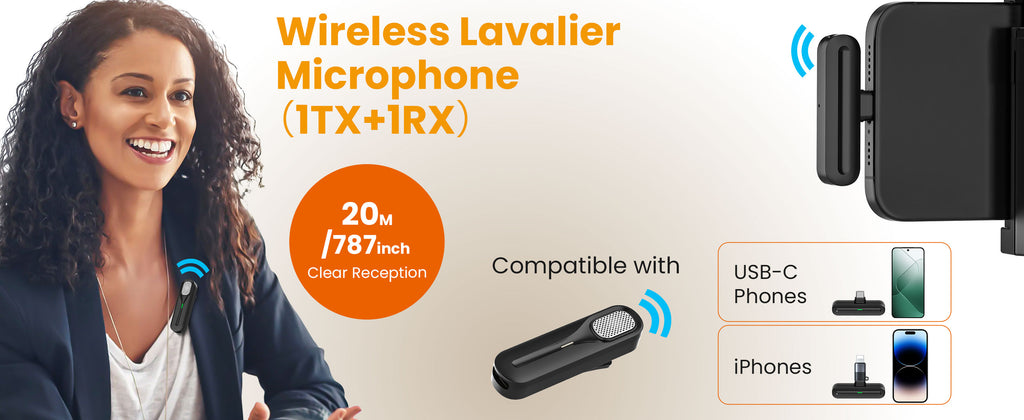 USKEYVISION Vlog K5 with Wireless Lavalier Mic – product detail image 2