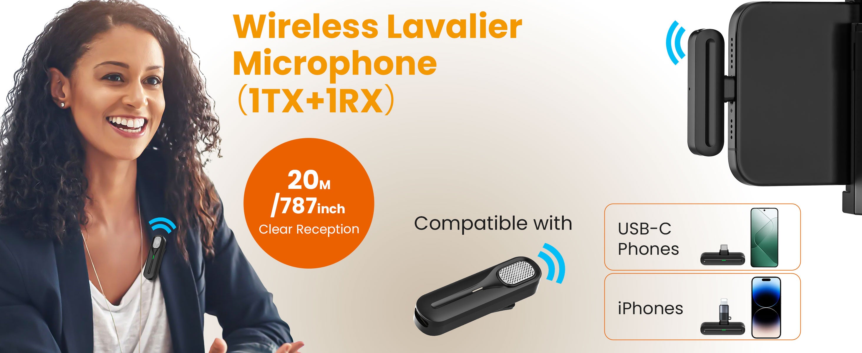 USKEYVISION Vlog K5 with Wireless Lavalier Mic – product detail image 2
