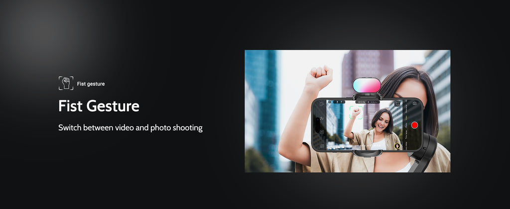 AOCHUAN Smart X Pro 3-Axis Phone Gimbal with Magnetic Fill Light & AI Tracking