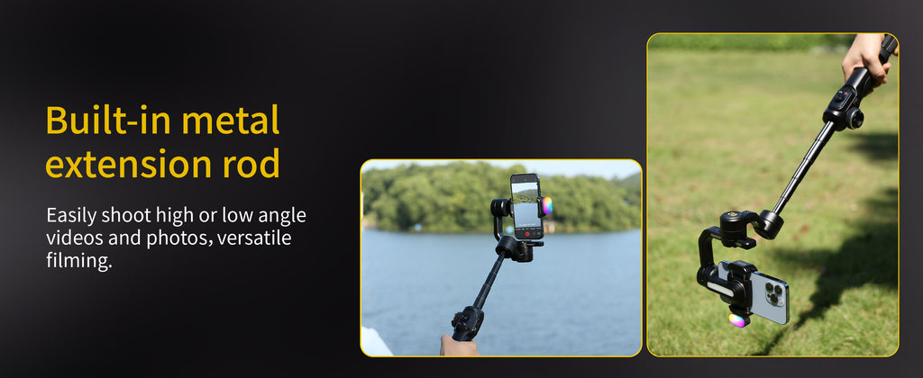 AOCHUAN Professional Gimbal Stabilizer for Smartphone,3-Axis Gimbal for iPhone& Android-Smart S2