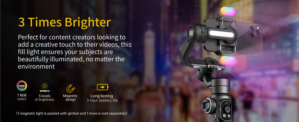 AOCHUAN Professional Gimbal Stabilizer for Smartphone,3-Axis Gimbal for iPhone& Android-Smart S2