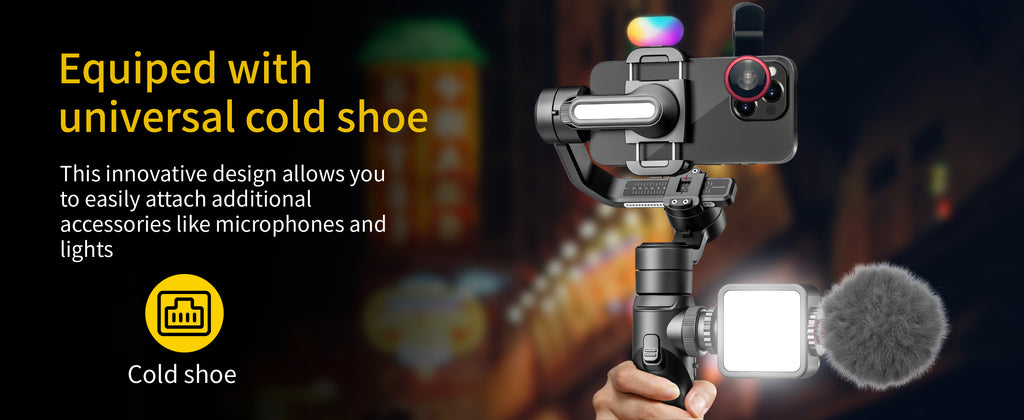 AOCHUAN Professional Gimbal Stabilizer for Smartphone,3-Axis Gimbal for iPhone& Android-Smart S2