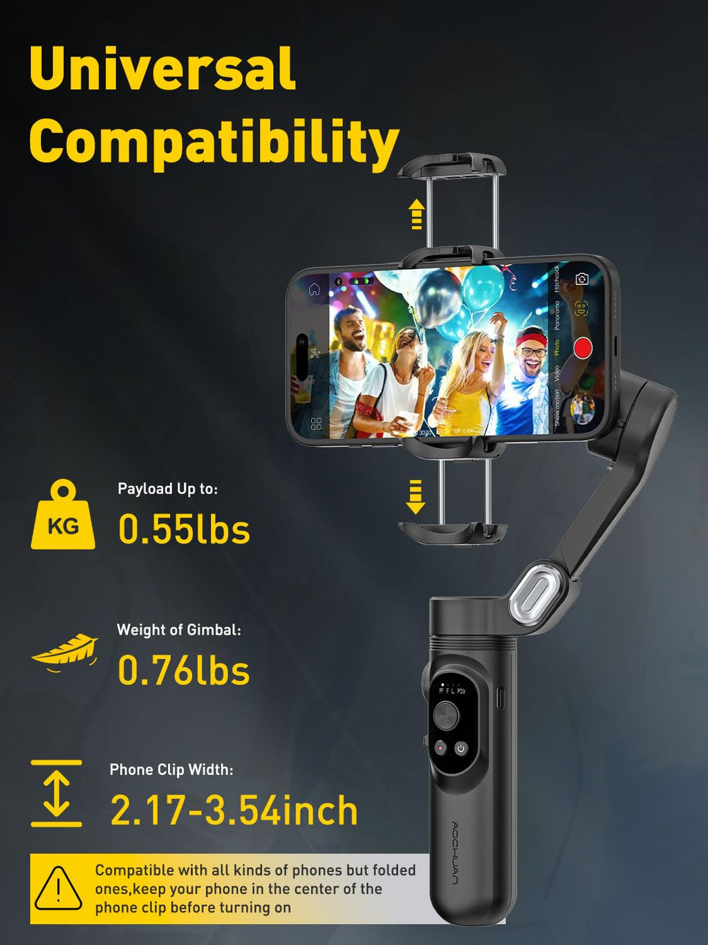AOCHUAN Smart X 3-Axis Gimbal Stabilizer (Black) – feature image 6
