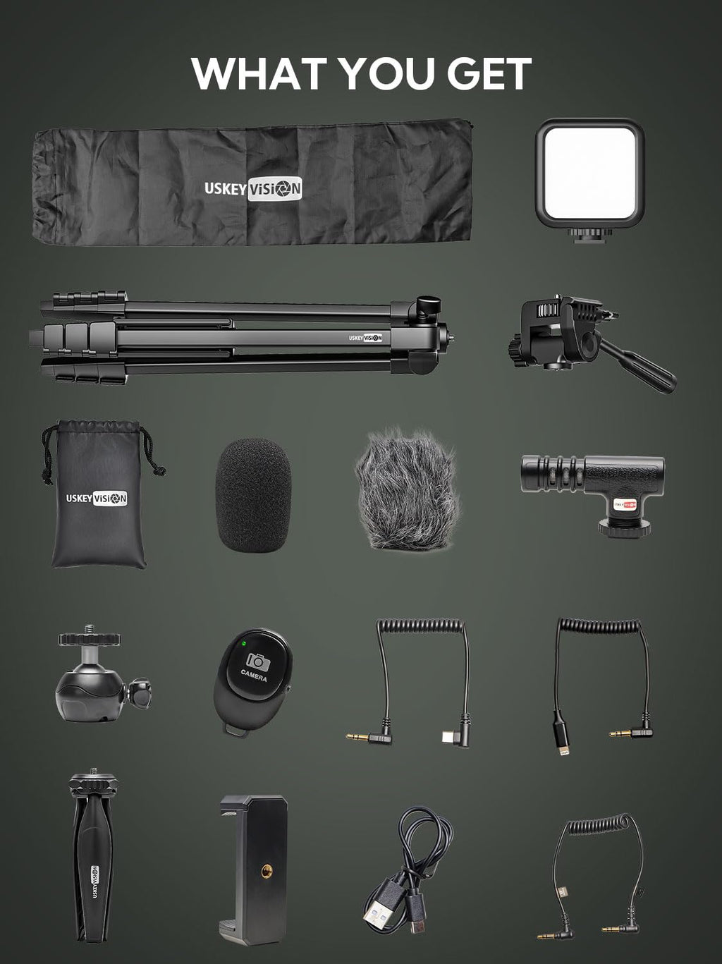 USKEYVISION Vlog K4 with 59in Tripod & Shotgun Mic – feature image 8