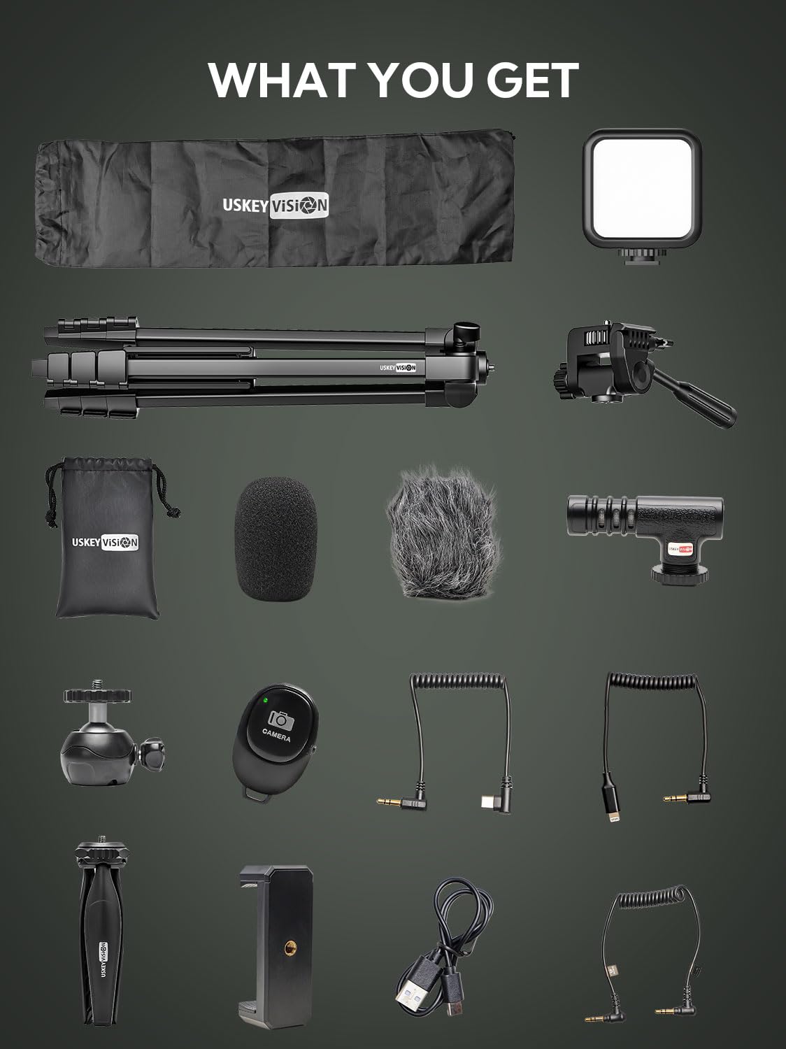 USKEYVISION Vlog K4 with 59in Tripod & Shotgun Mic – feature image 8