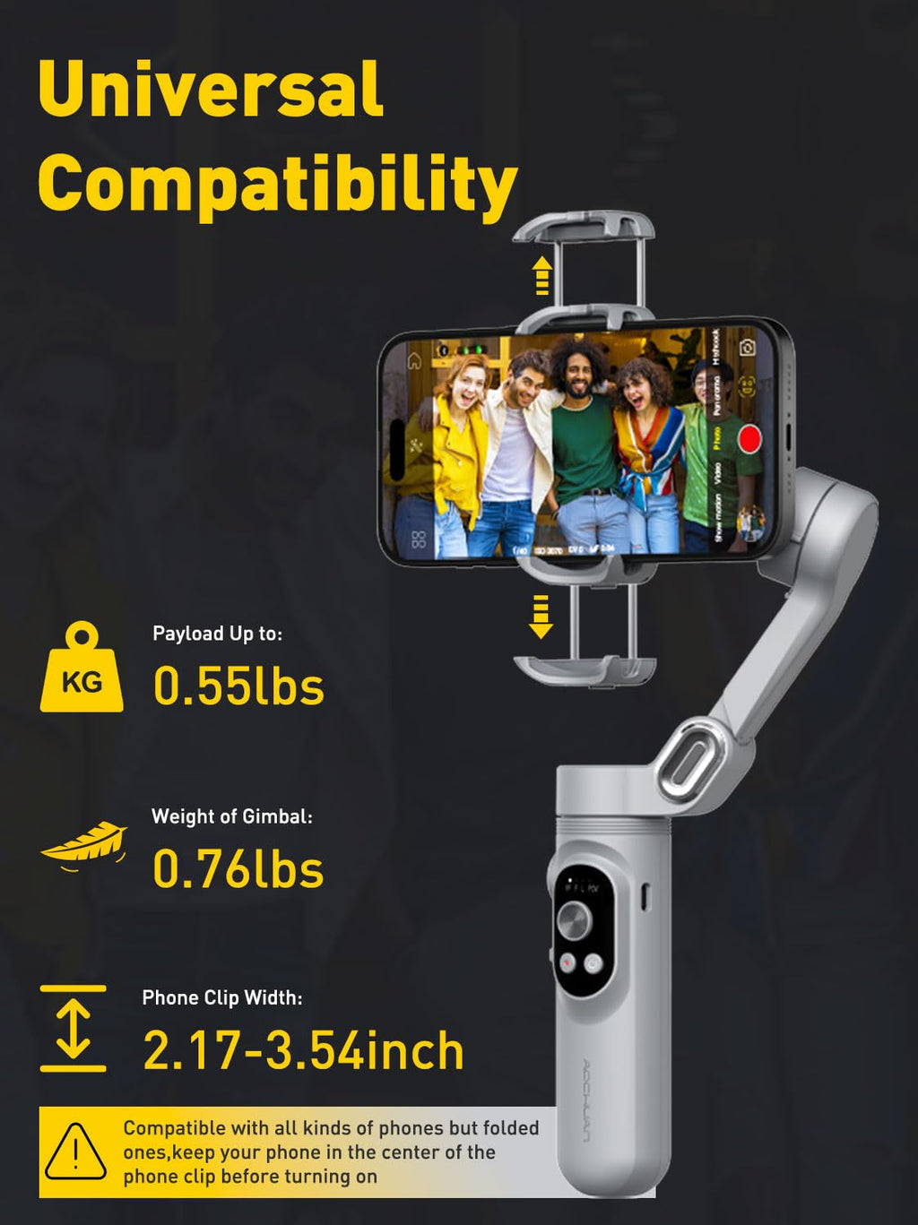 AOCHUAN Smart X 3-Axis Gimbal Stabilizer (Grey) – feature image 6