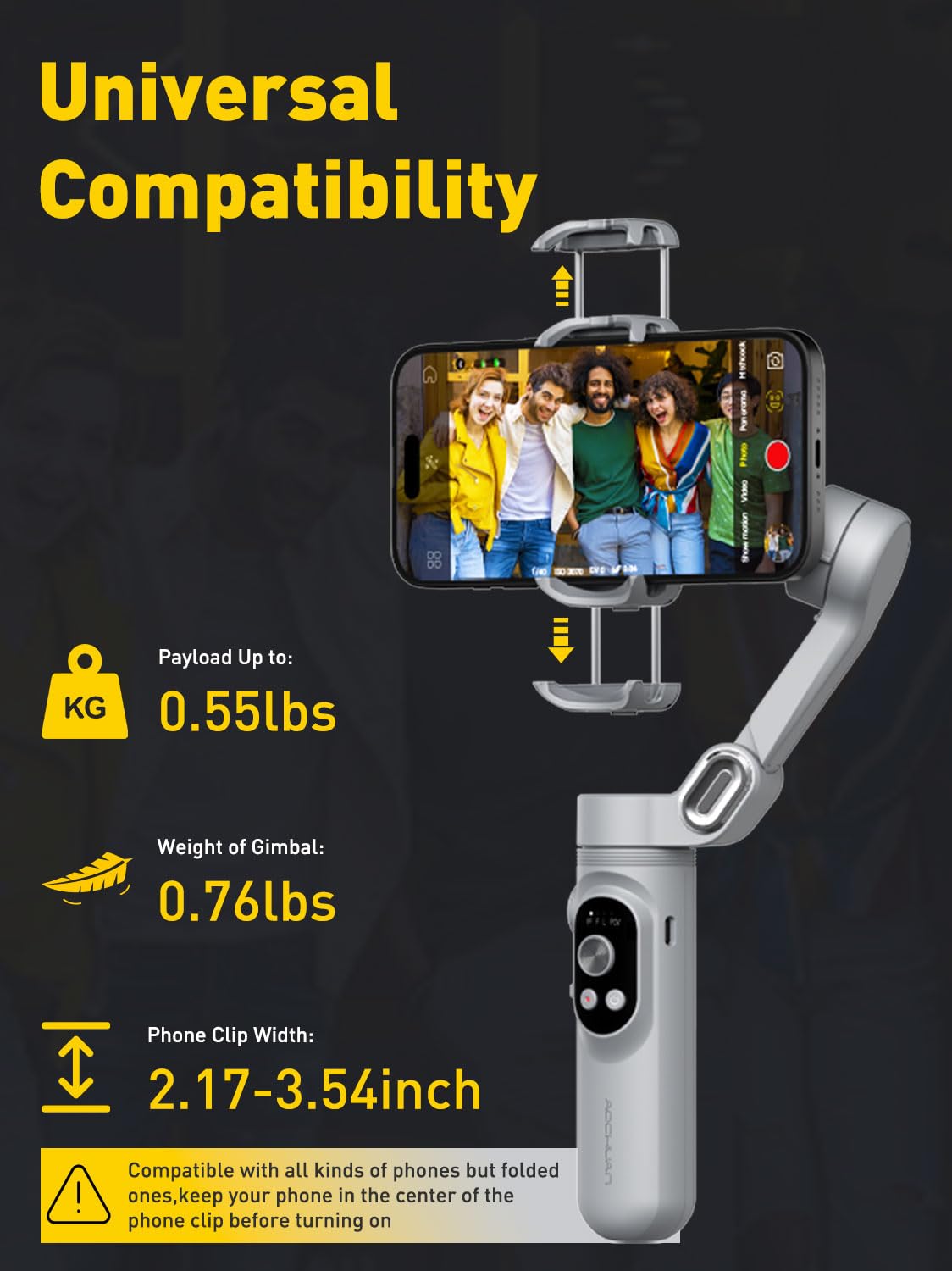 AOCHUAN Smart X 3-Axis Gimbal Stabilizer (Grey) – feature image 6