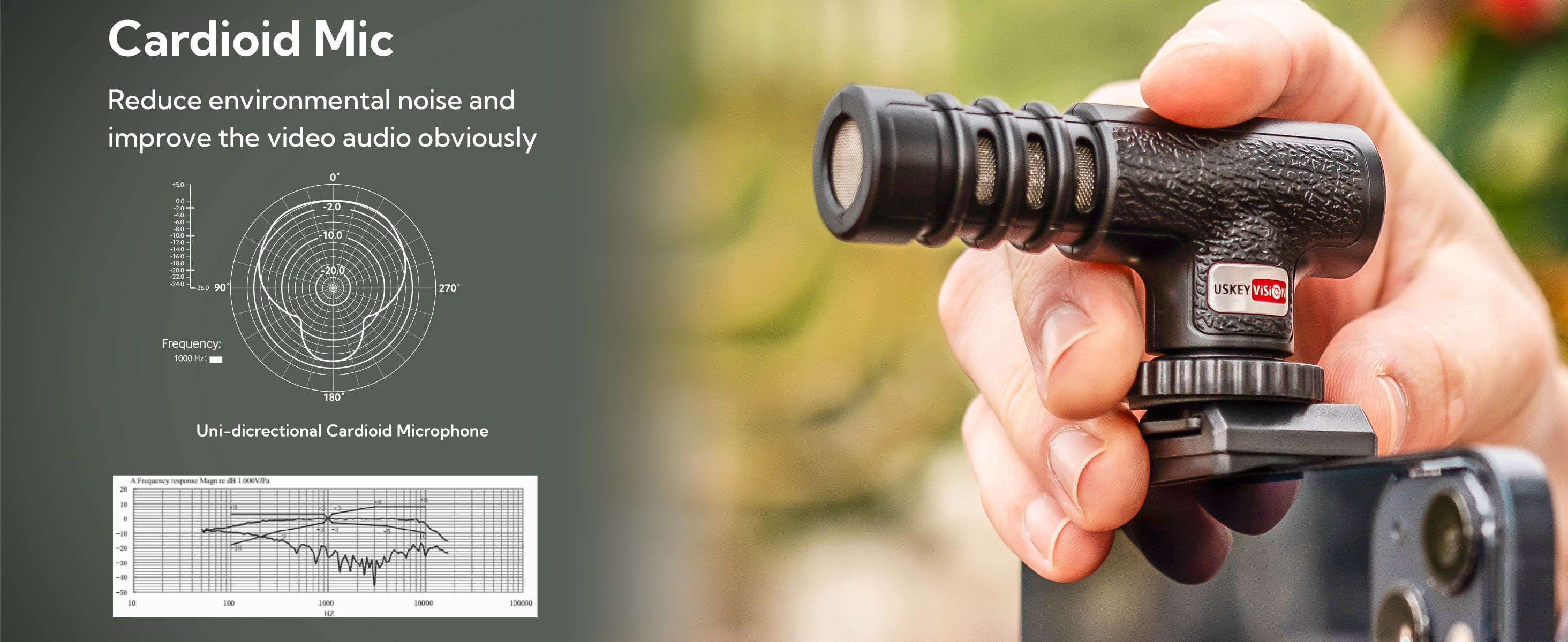 USKEYVISION Vlog K4 with 59in Tripod & Shotgun Mic – product detail image 5