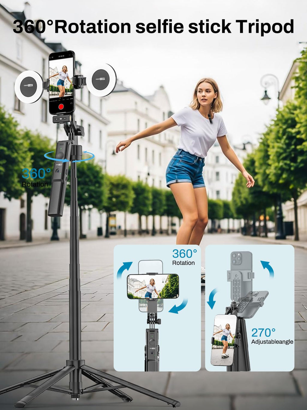 USKEYVISION Vlogging Kit with 68in Tripod – feature image 5