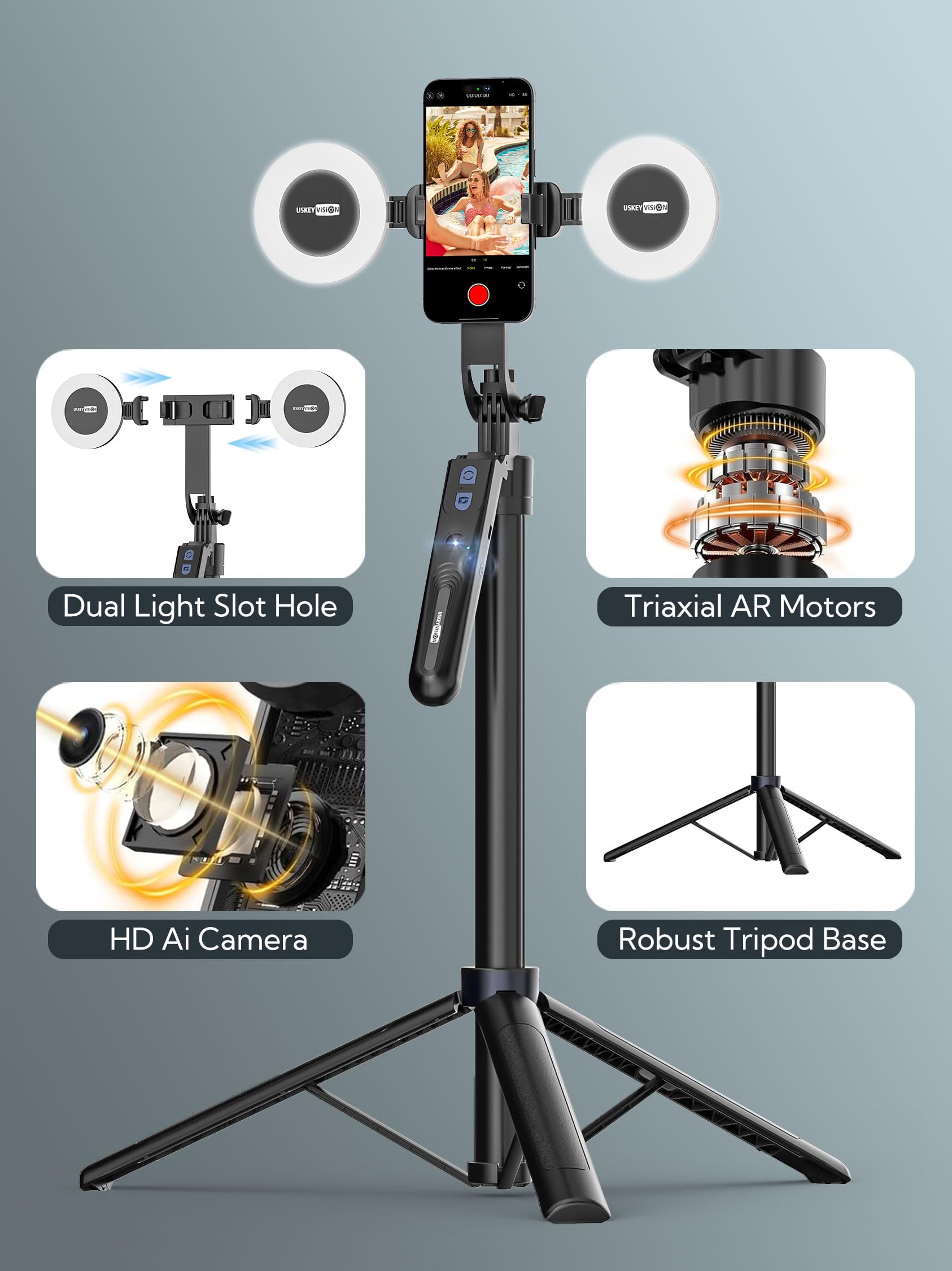 USKEYVISION UTK-02 Auto Face Tracking Tripod – feature image 7