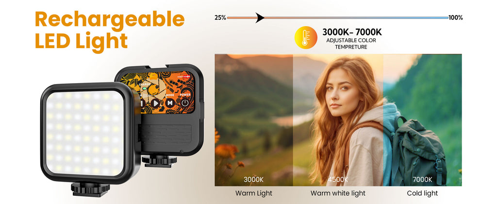 USKEYVISION Vlog K5 with Wireless Lavalier Mic – product detail image 3