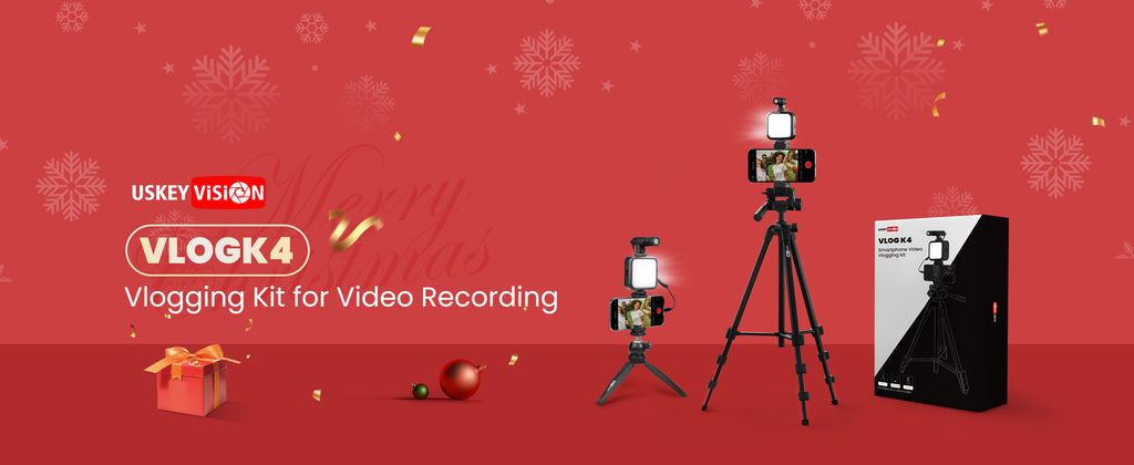 USKEYVISION Vlog K4 with 59in Tripod & Shotgun Mic – product detail image 1