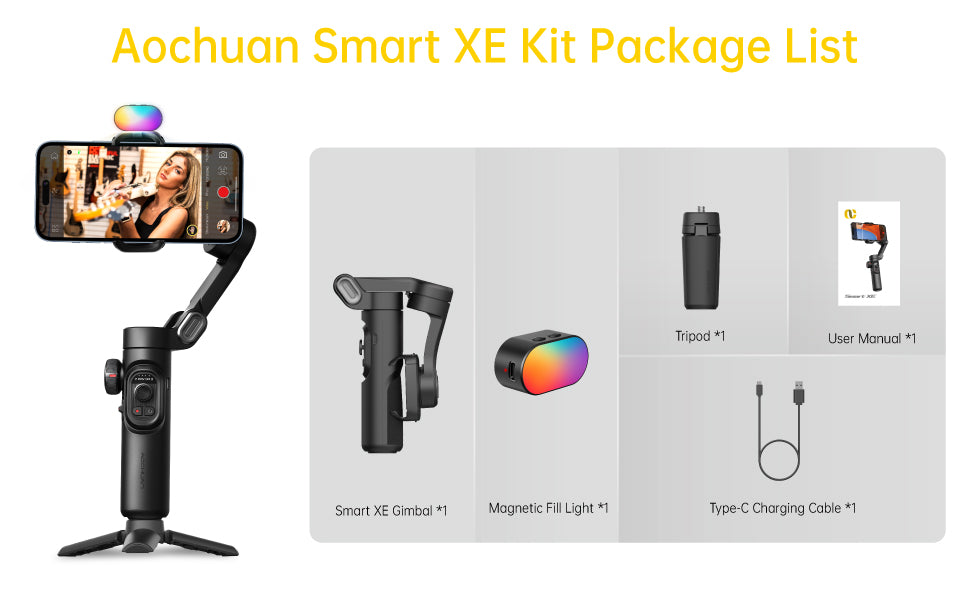 AOCHUAN Phone Gimbal Stabilizer Smart XE Kit